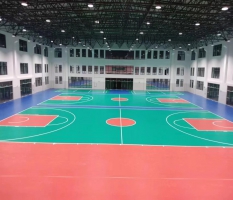 篮球场硅pu塑胶球场施工