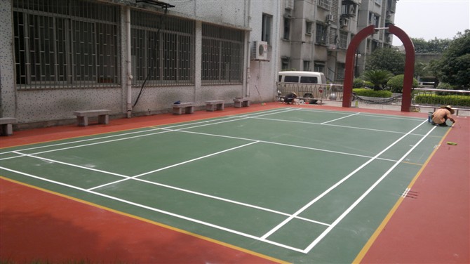 硅pu球场施工案例
