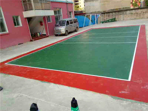 硅pu球场施工案例