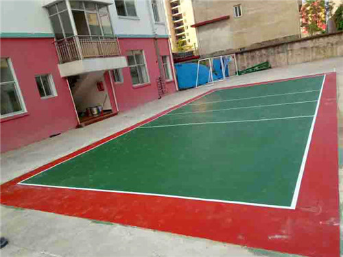 硅pu球场施工案例