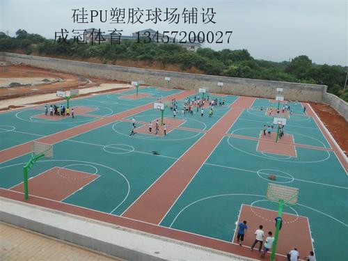硅pu材料厂家-硅pu球场铺设-，成冠体育